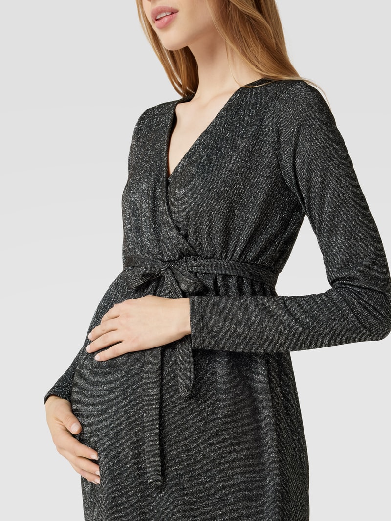 Umstands-Kleid in schimmernder Optik Modell 'JASMIN' in schwarz