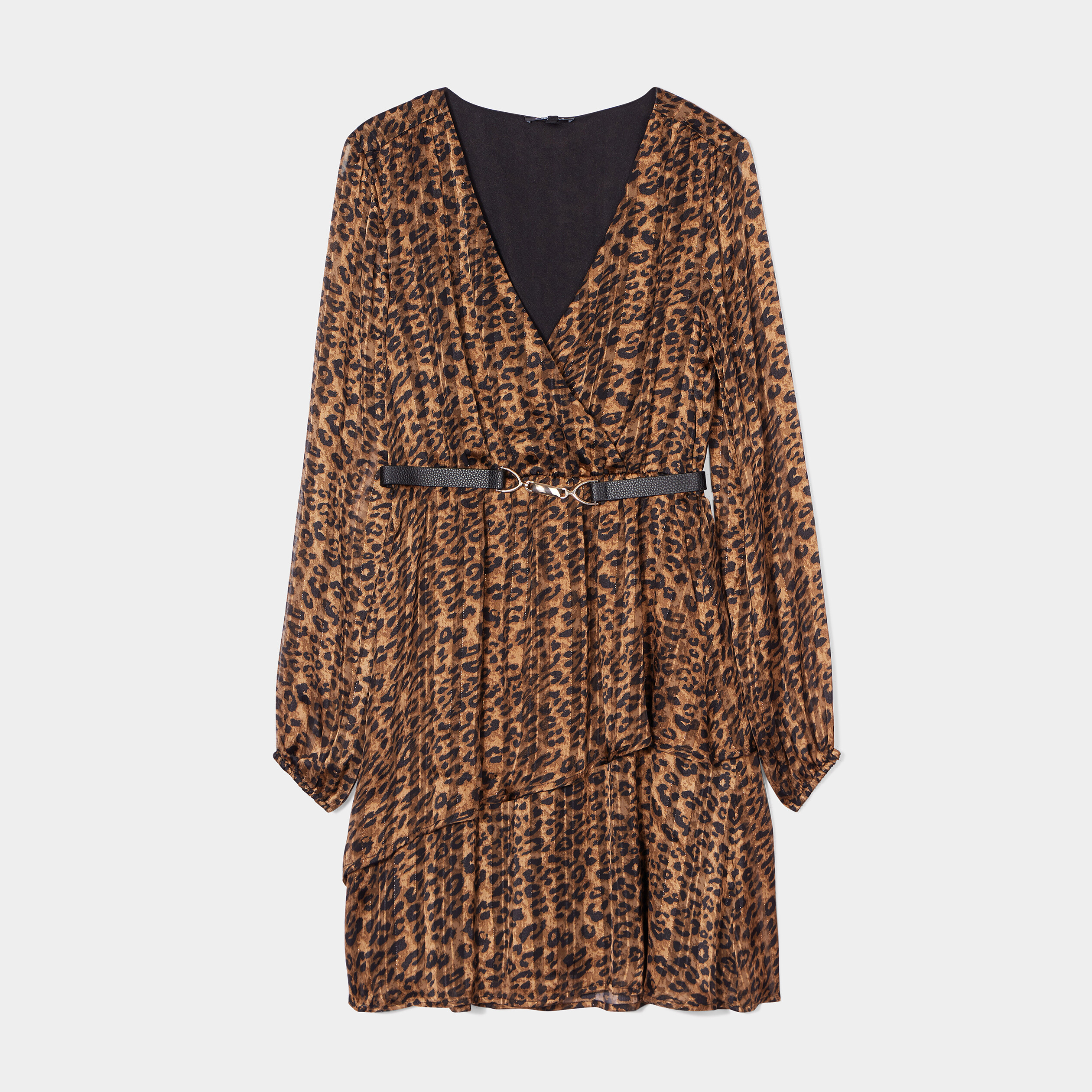 Robe droite ceinturée beige femme | La Halle