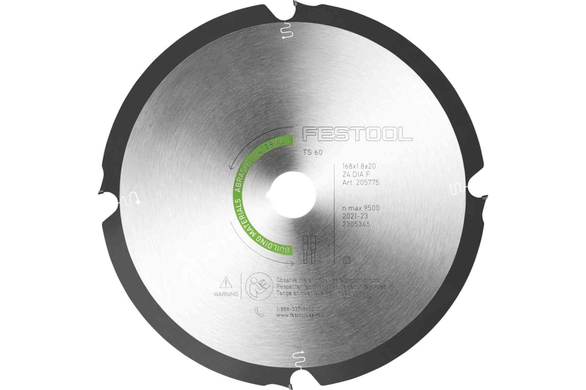 Festool tartozékok 205769 gyémánt körfűrészlap CSISZOLÓANYAGOK DI 168x1,8x20 F4