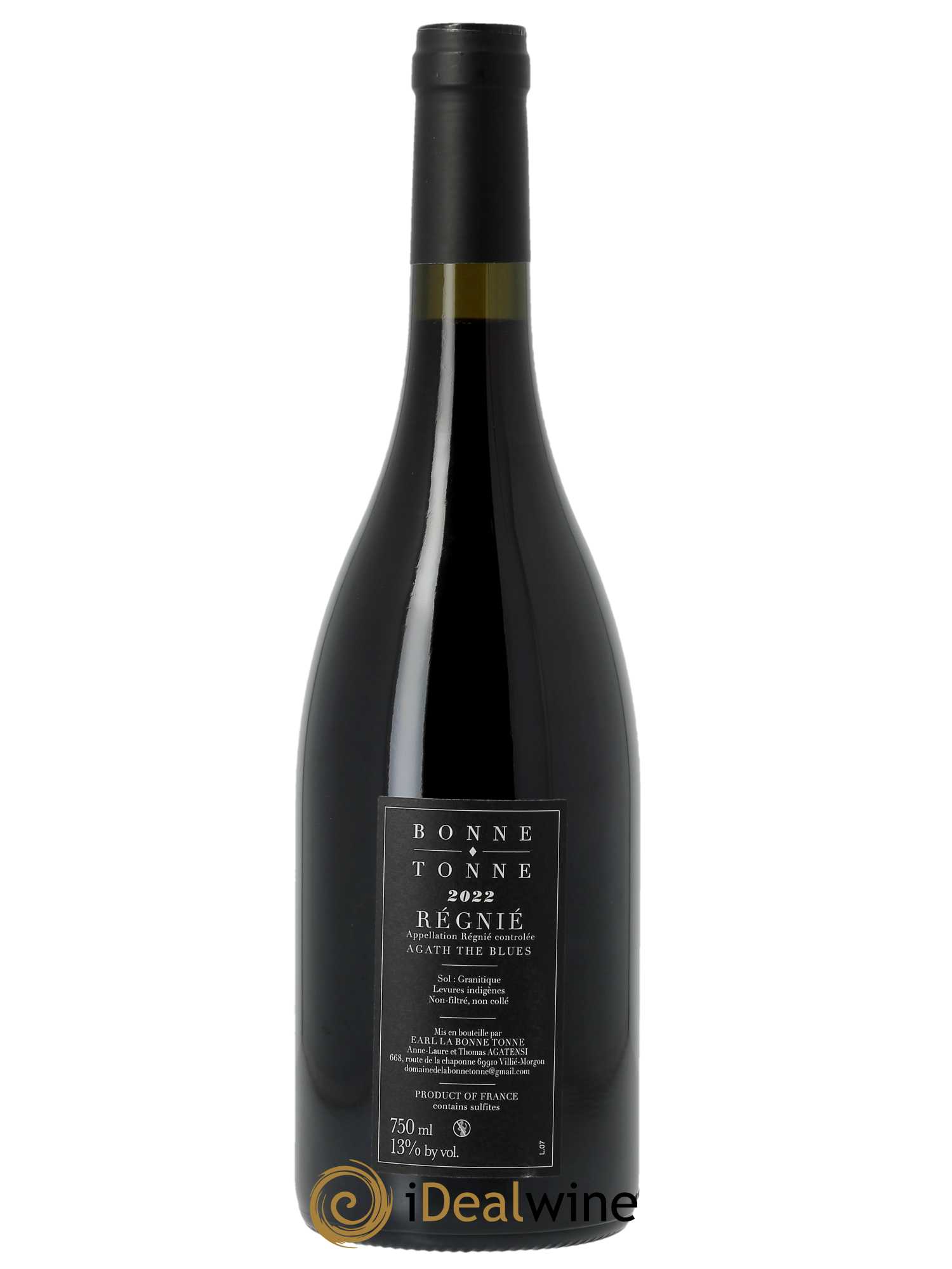 Régnié Agath the Blues La Bonne Tonne  2022 - Lot de 1 Bouteille