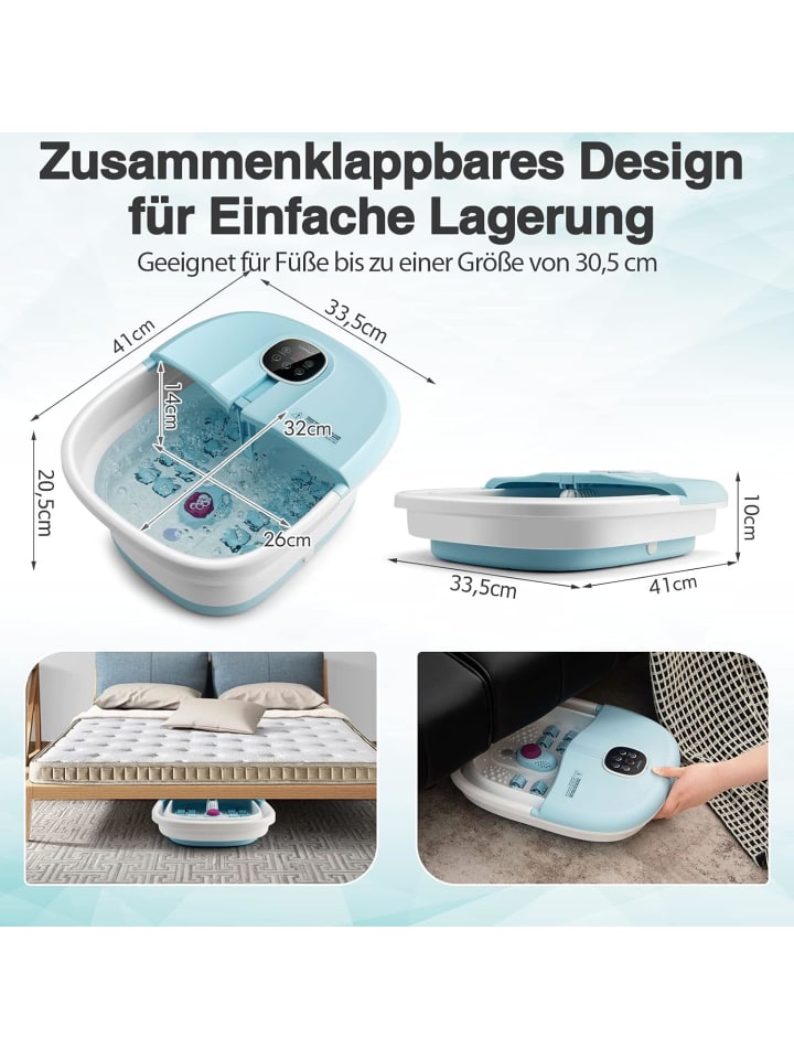 COSTWAY Fußbad Massagegerät in Blau günstig kaufen 41 cm