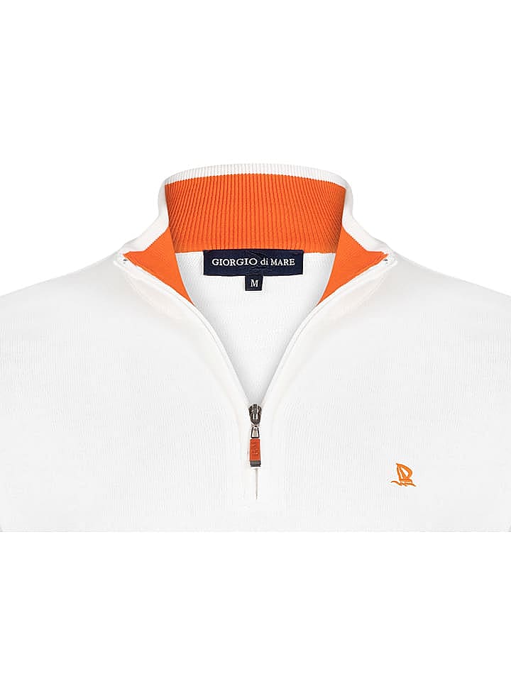 GIORGIO DI MARE Pullover in Weiß/ Blau günstig kaufen 2XL