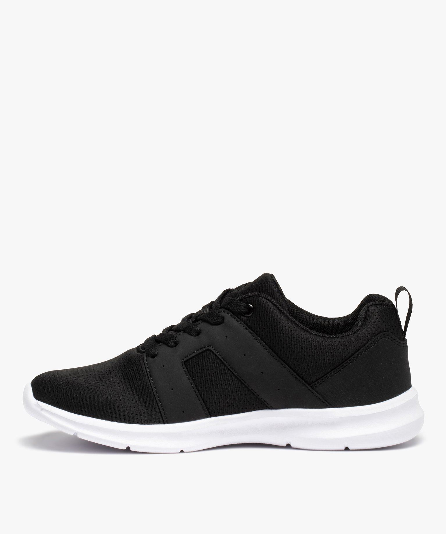 Baskets running en textile uni extralégères femme noir | GEMO