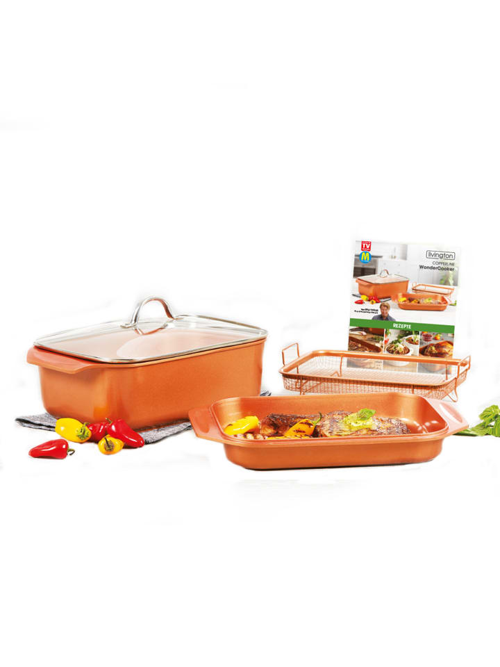 Livington Bräter Copperline WonderCooker in Rot günstig kaufen onesize