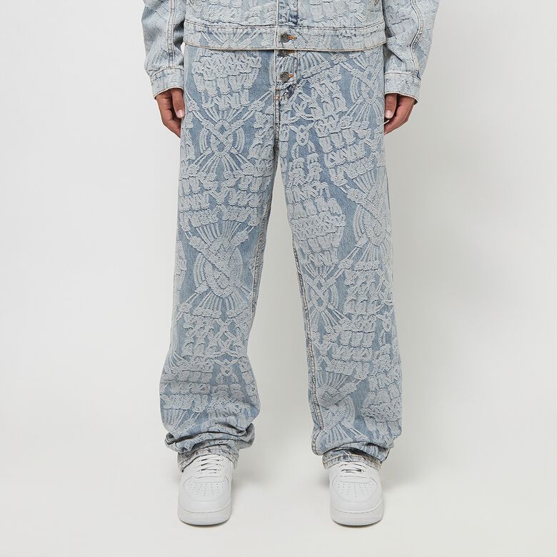Daily Paper Settle Macrame Denim Pants light blue