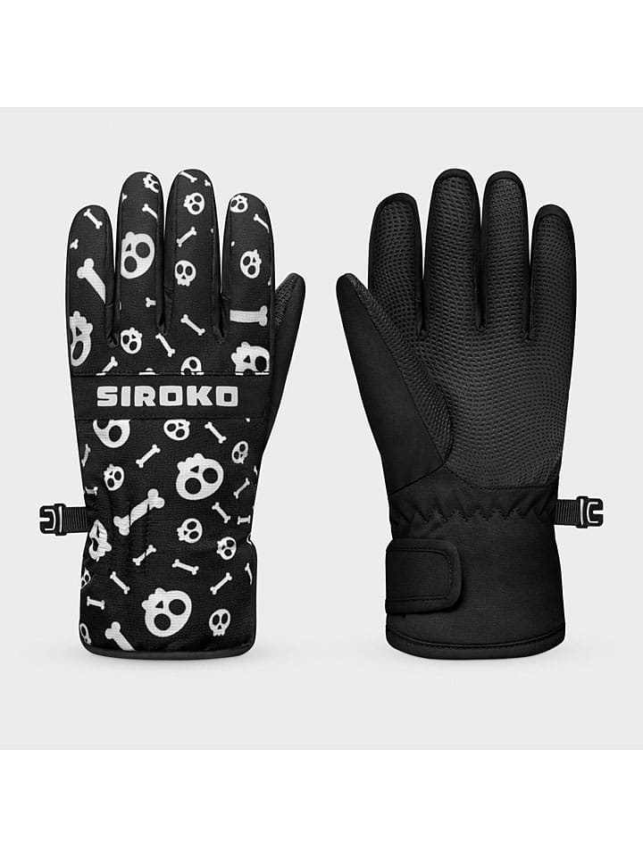 Siroko Funktionshandschuhe ''Skull'' in Schwarz/ Weiß günstig kaufen