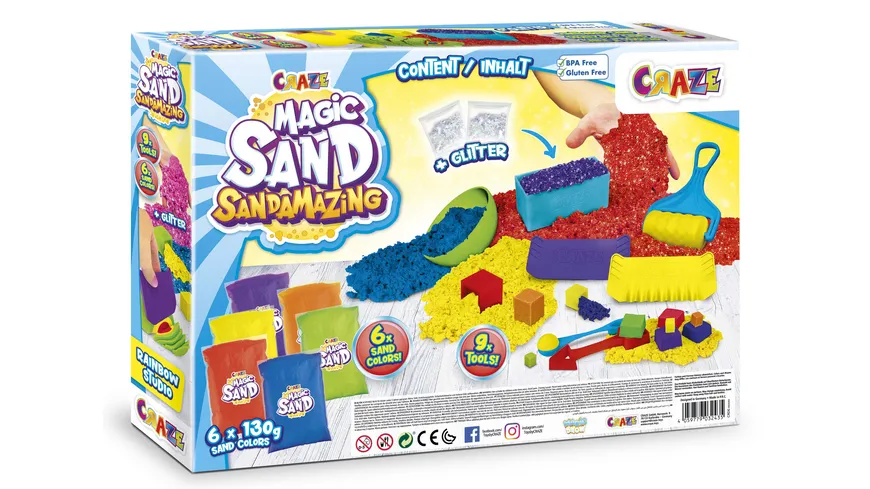 CRAZE - MAGIC SAND SANDAMAZING Rainbow Studio 780 g