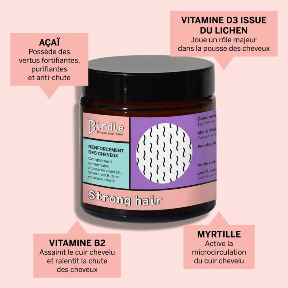 birdie nutrition Strong Hair Croissance & Volume