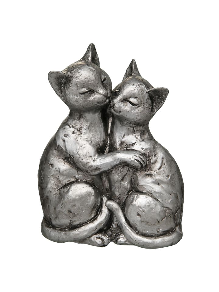 Ambiente Haus Katzen Paar 15cm in antiksilber günstig kaufen onesize