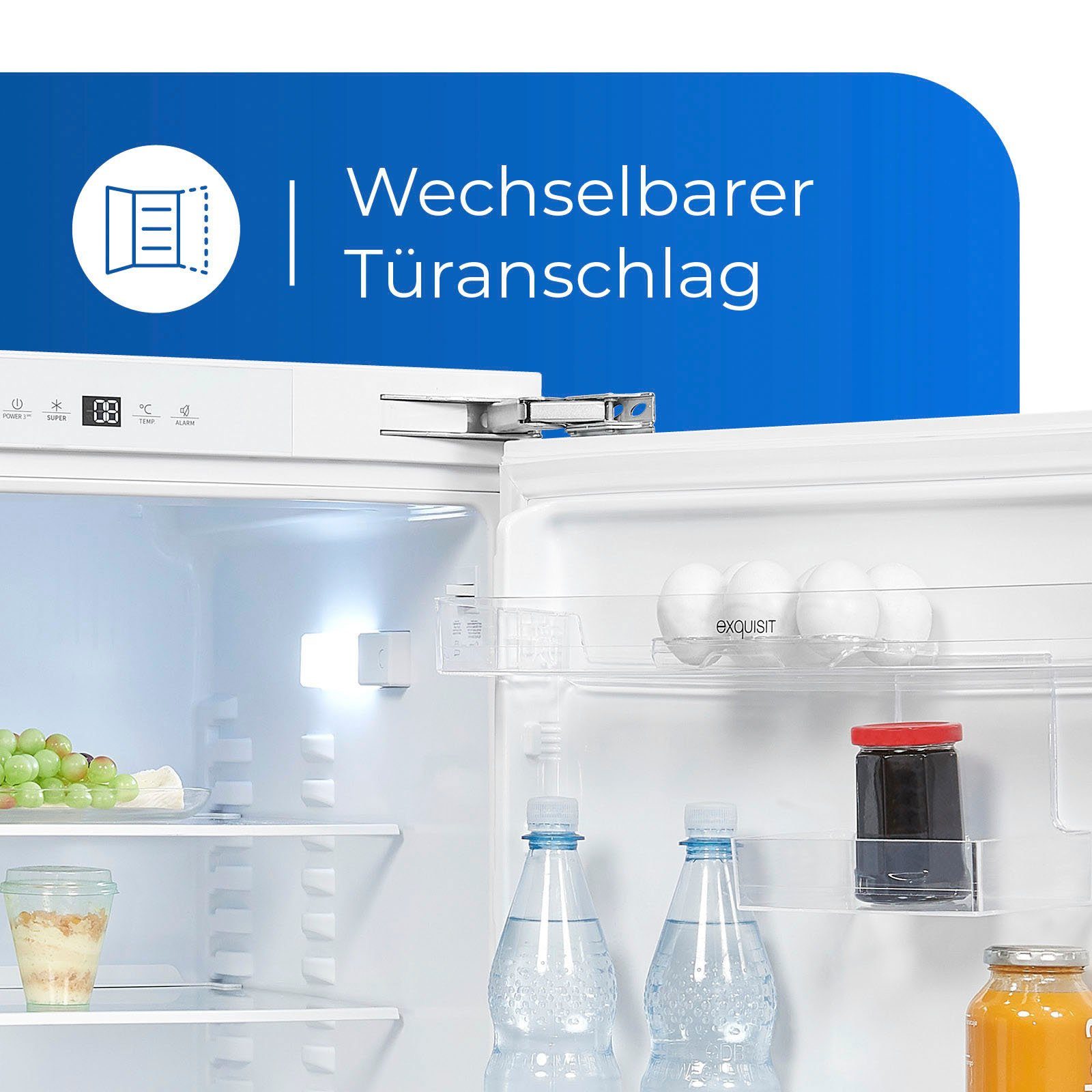 exquisit Kühlschrank UKS140-V-FE-010E, 82,3 cm hoch, 59,5 cm breit