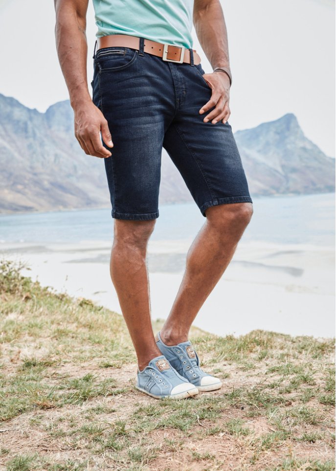 Stretch-Jeans-Bermuda, Slim Fit