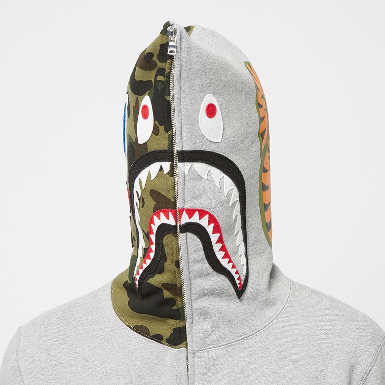 A Bathing Ape Shark Full Zip Hoodie M grey