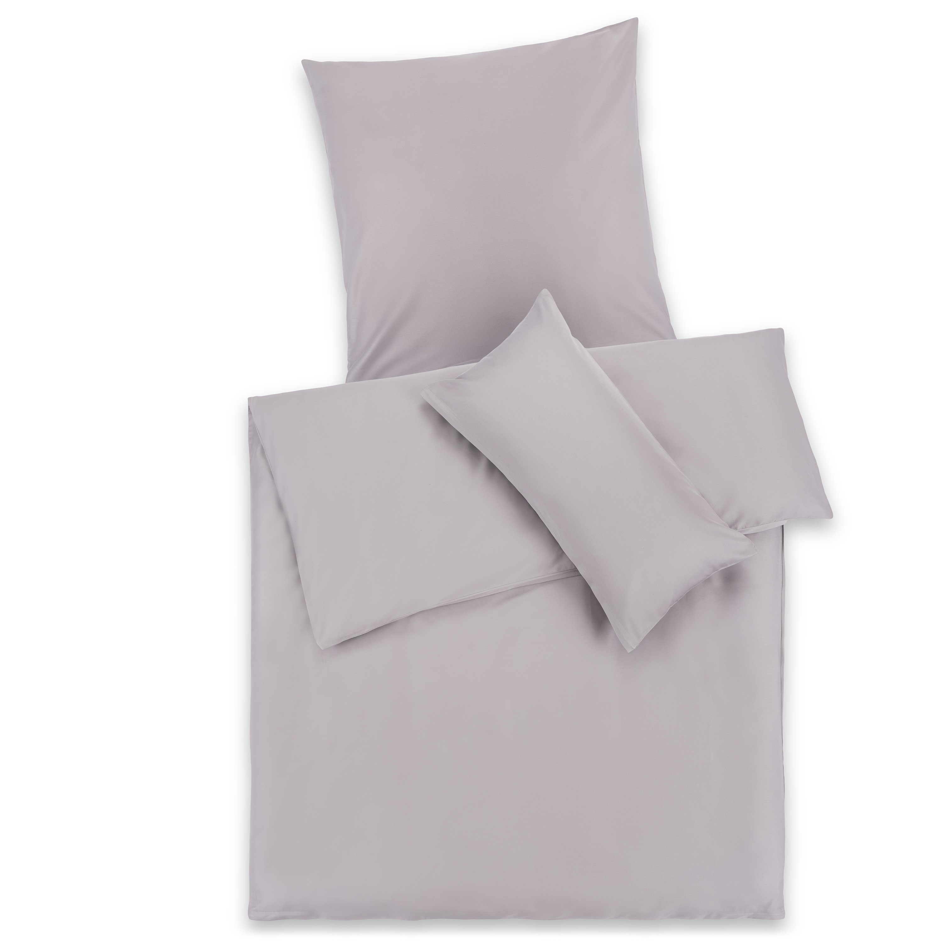 Bettwäsche Premium Mako Satin Baumwolle Bettwäsche Set mit Kissenbezug, Blumtal, Mako-Satin, 2 teilig, Superweiches Bettbezug Set mit edler Glanz Optik