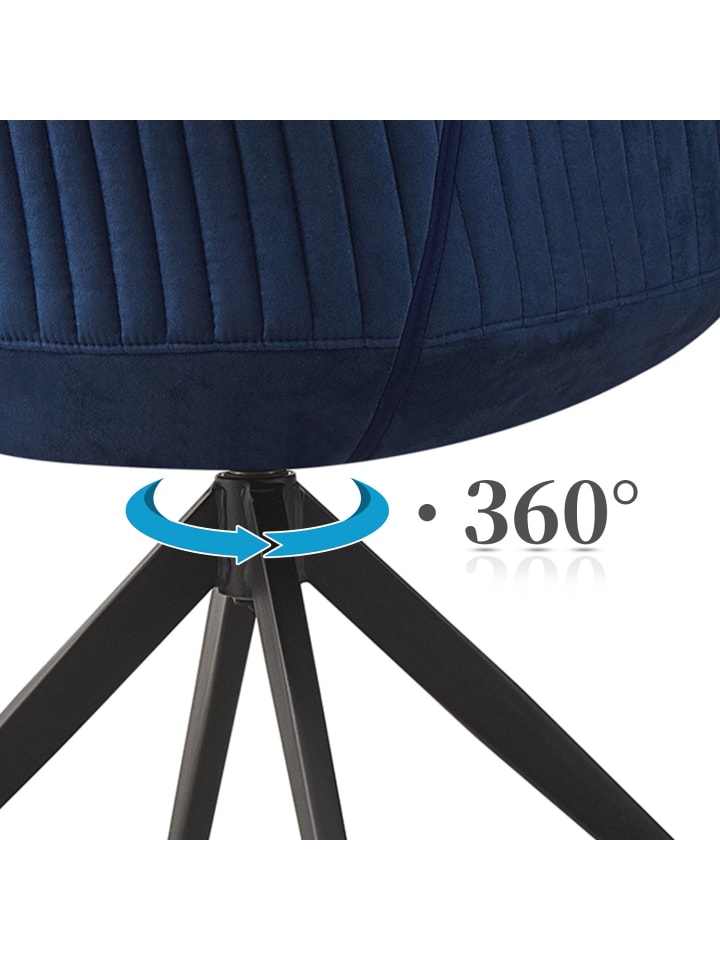B&D Home Drehstuhl KATJA in Blau - (B)58 x (H)81 x (T)60,5 cm günstig kaufen onesize