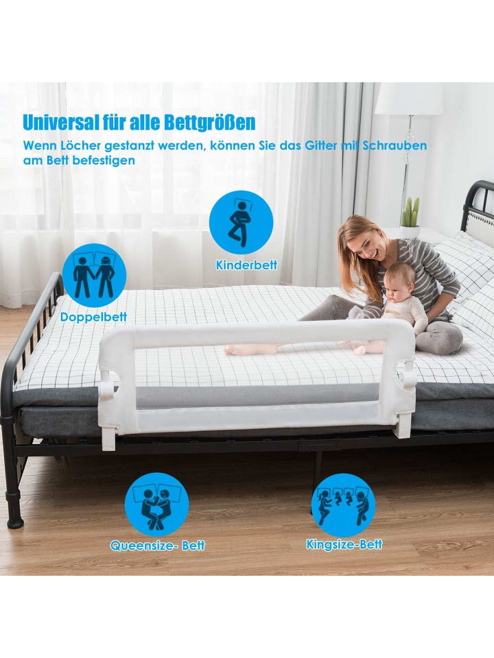 COSTWAY Bettgitter in Weiß günstig kaufen 105 x 40 cm