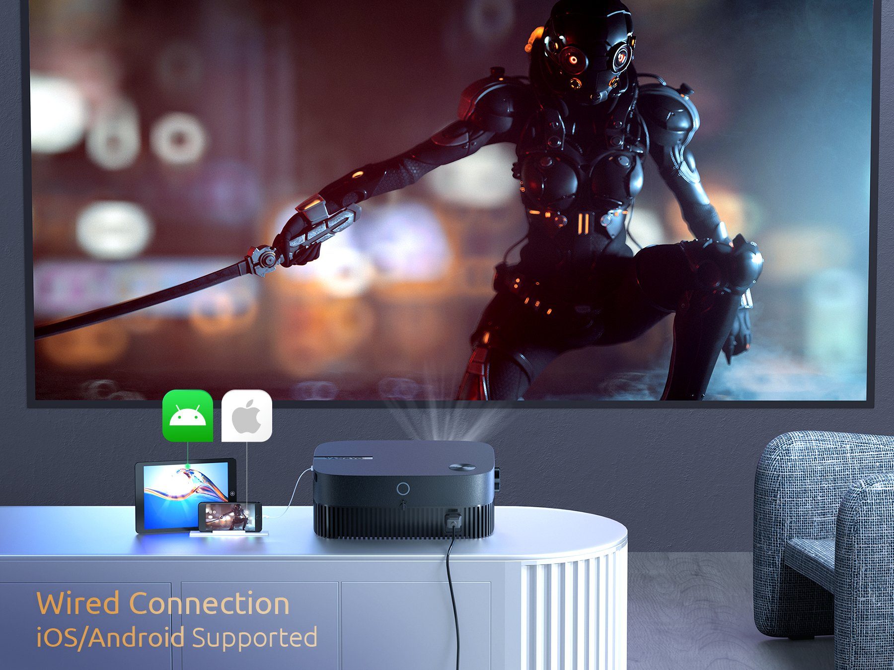 VANKYO 700w Beamer (5000:1, 1920*1080 px, Native1080P LCD 420 ANSI, Dolby Audio WiFi Bluetooth 5.1 Augenschutz)