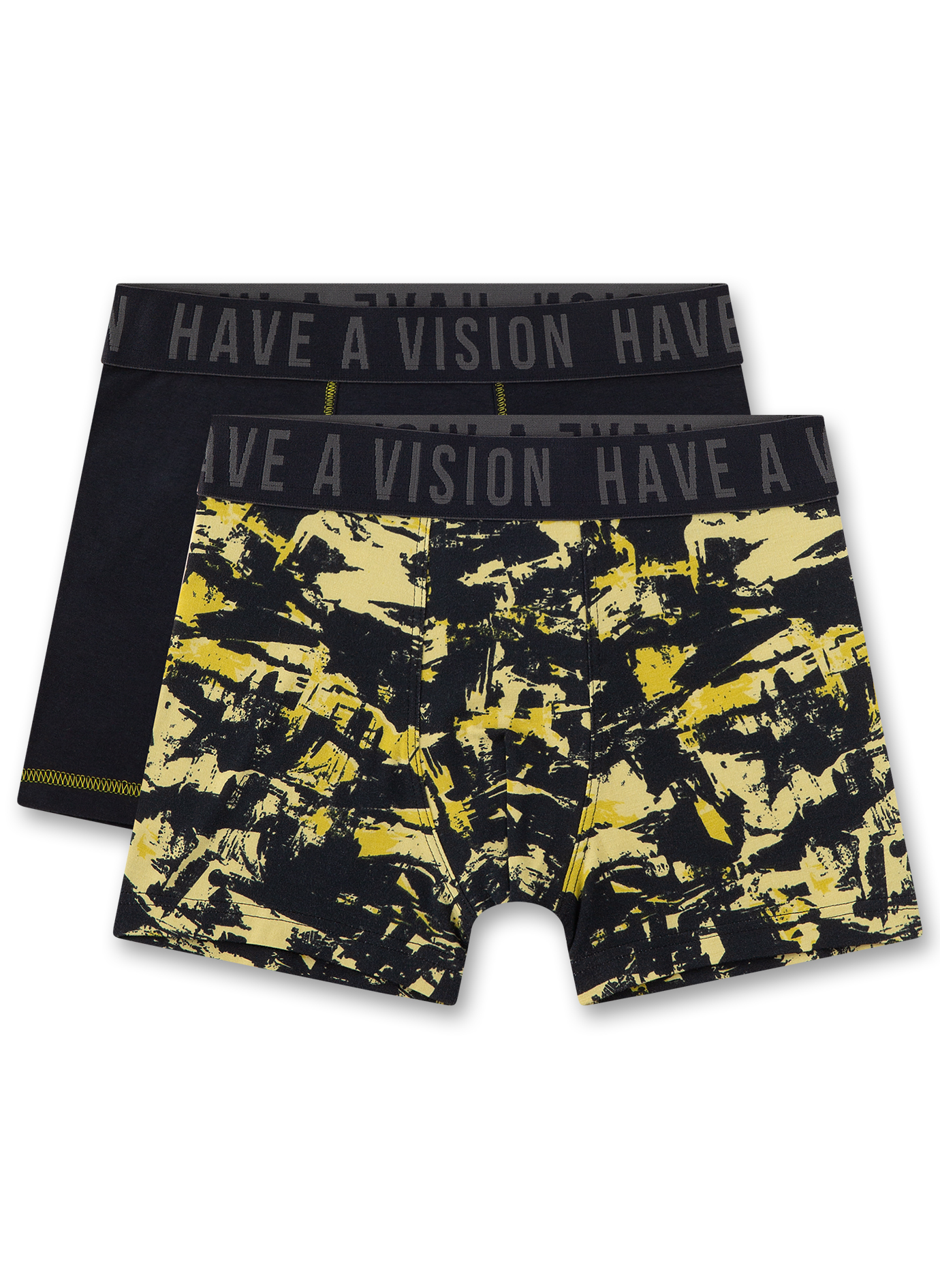 Jungen-Hipshorts (Doppelpack) Dunkelblau & Camouflage