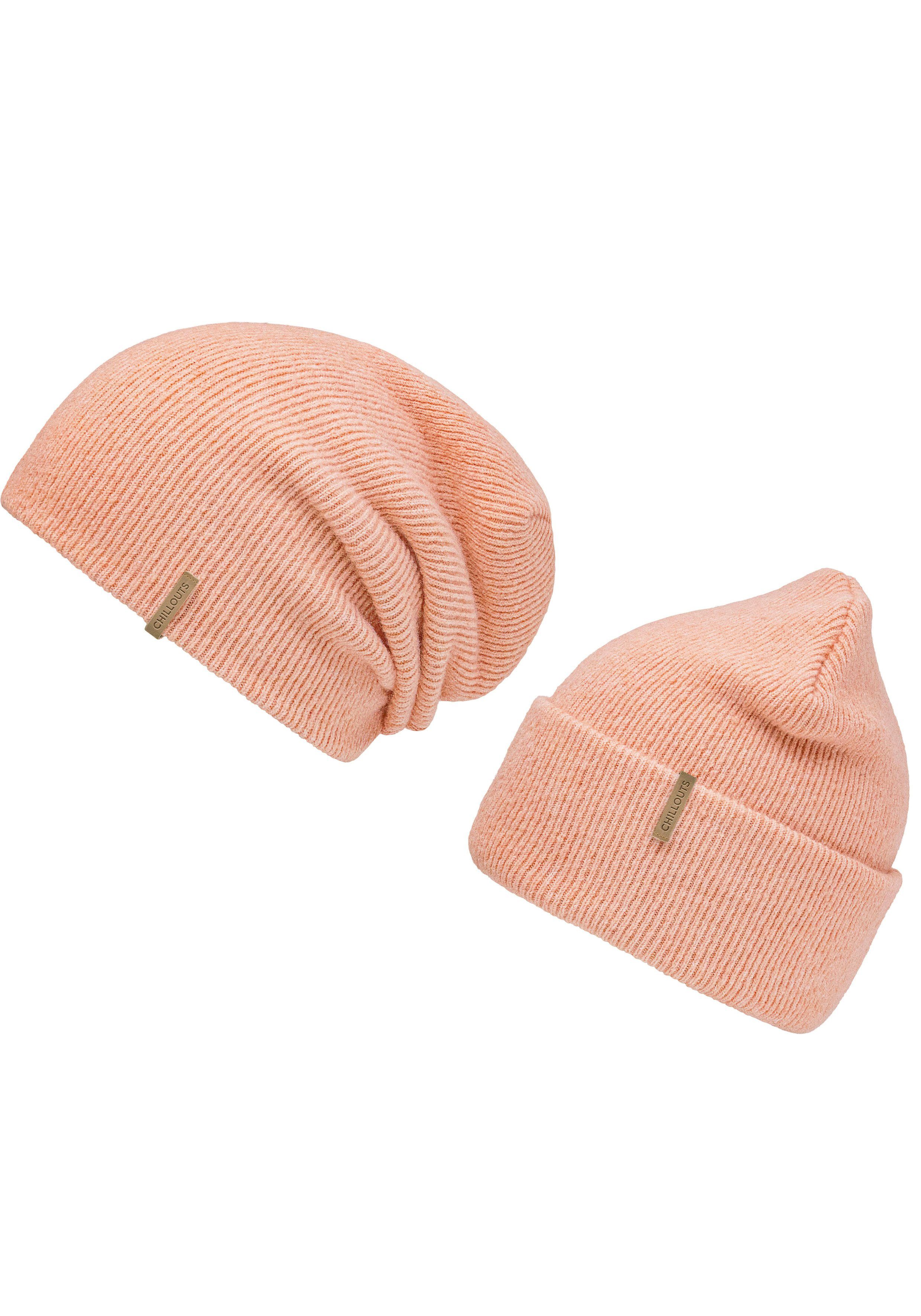 chillouts Beanie Milea Hat tragbar als Beanie oder als Strickmütze mit Umschlag