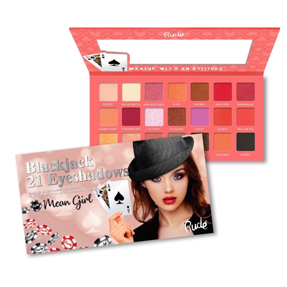Rude Cosmetics RUDE BLACKJACK 21 Eyeshadow Palette [ Mean Girl ] Palette fard à paupières