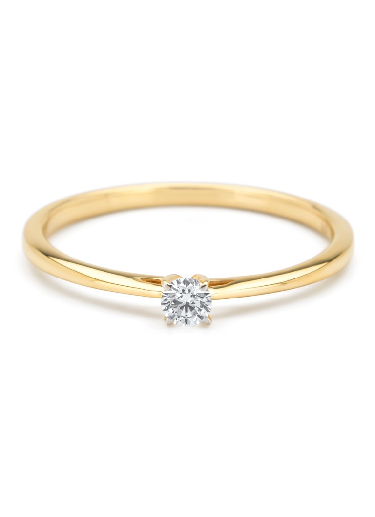 Anello in oro Diamond Point, diamante da 0,10 ct, Starlight
