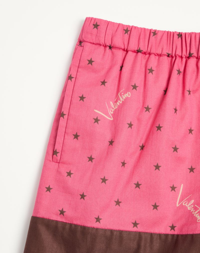 Shorts de musselina estrelados