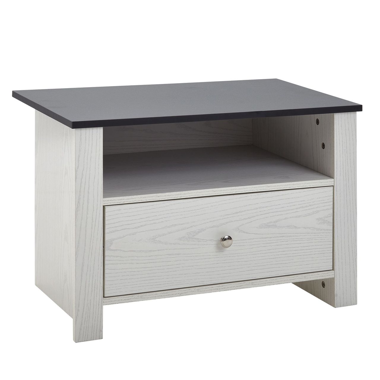 Wohnling Schuhregal 68,5x46x40 cm Weiß Birke-Dekor