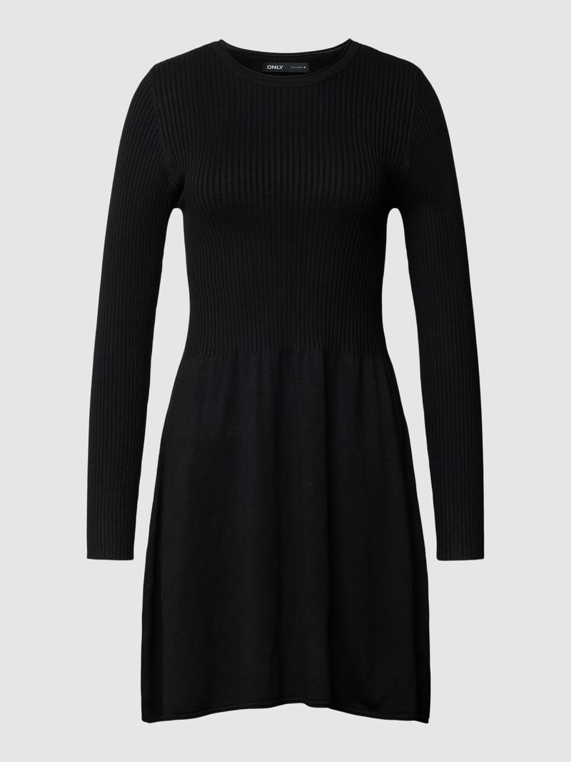Strickkleid in Minilänge Modell 'ALMA' in schwarz