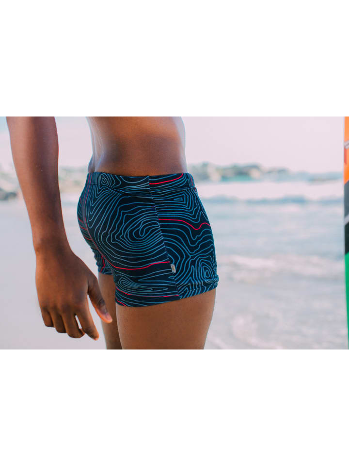 GUGGEN MOUNTAIN Badehose Linien in Rot günstig kaufen