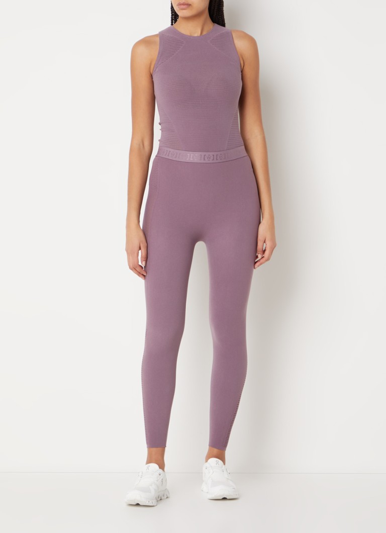 Tricou de trening Wolford cu imprimeu ajurat.
