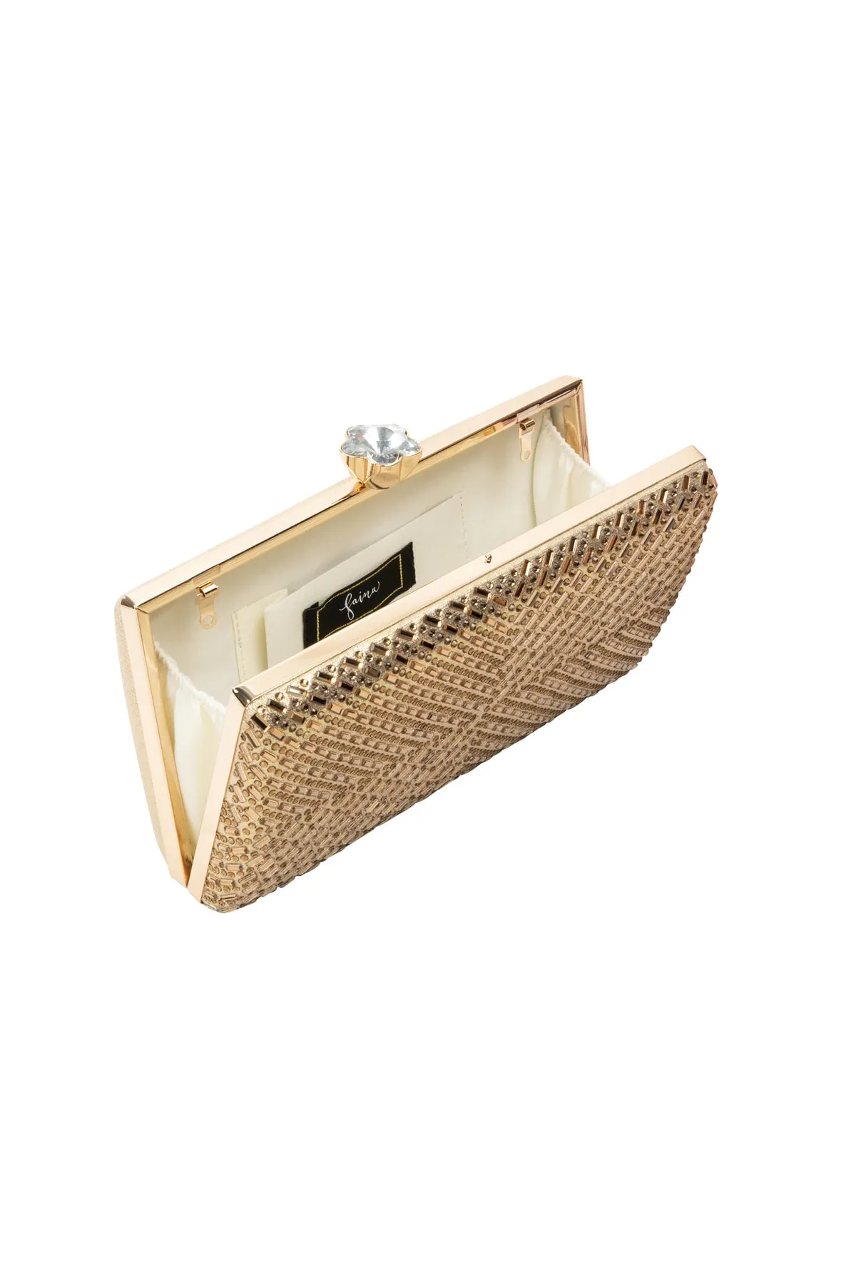 Faina  Clutch - Goldfarben - Print