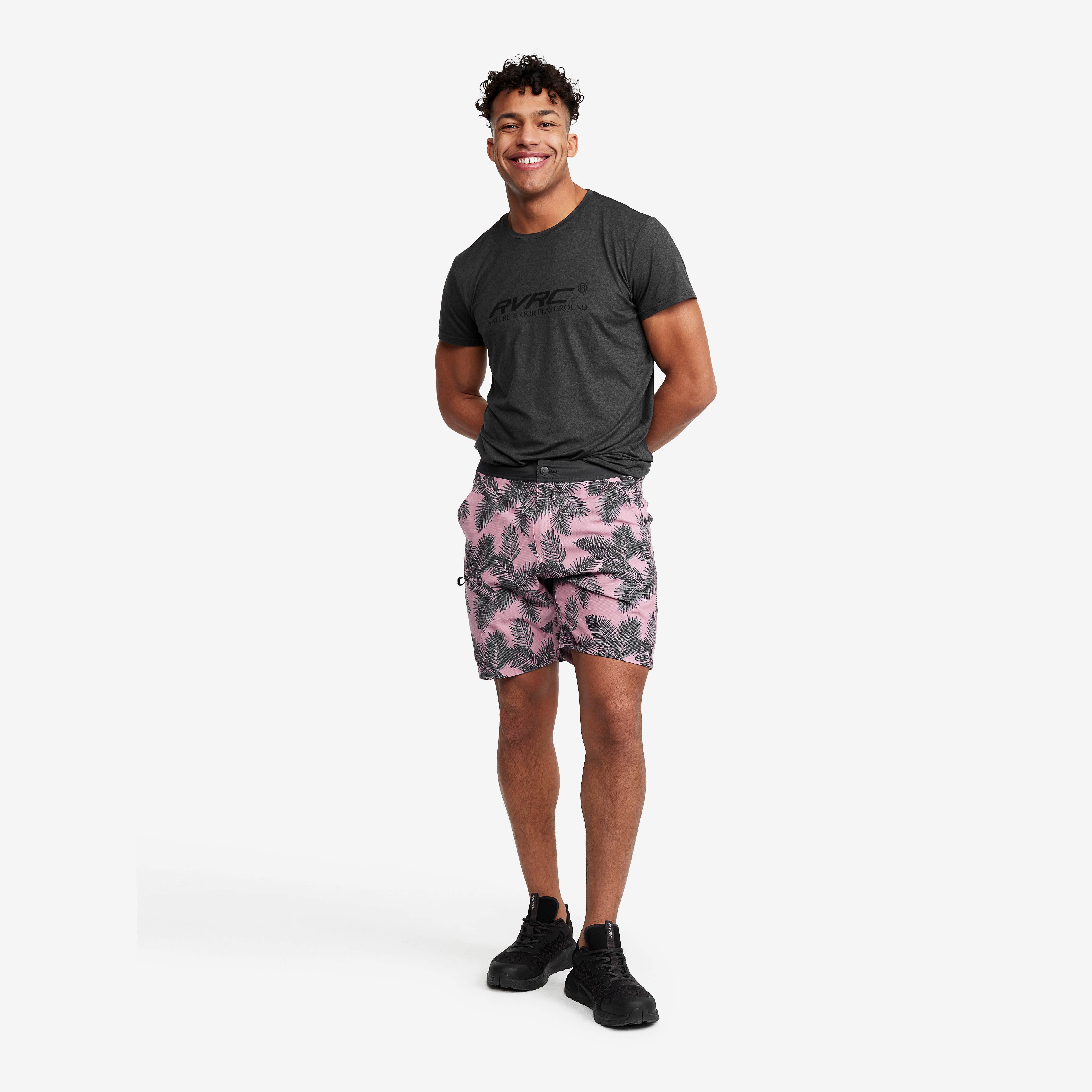 Boarderline Shorts Homme Mauve Palm