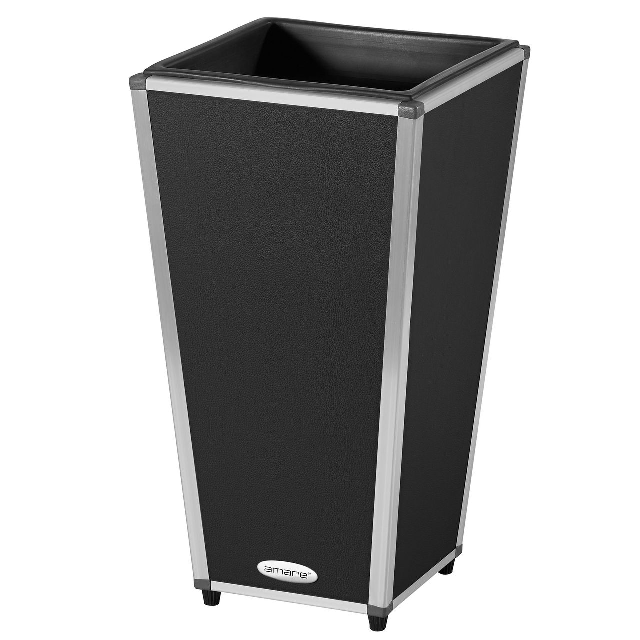 Weles AMARE Fiberglas Design Pflanzgefäß PUR 28 x 28 x 51 cm, schwarz