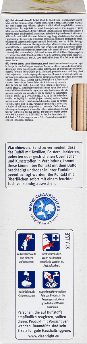 Duftstäbchen Raumduft Lemongras, 90 ml