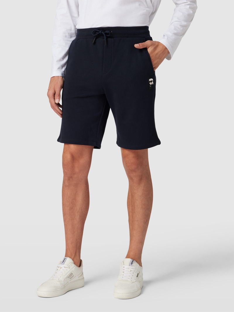 Bermudas mit elastischem Bund in dunkelblau