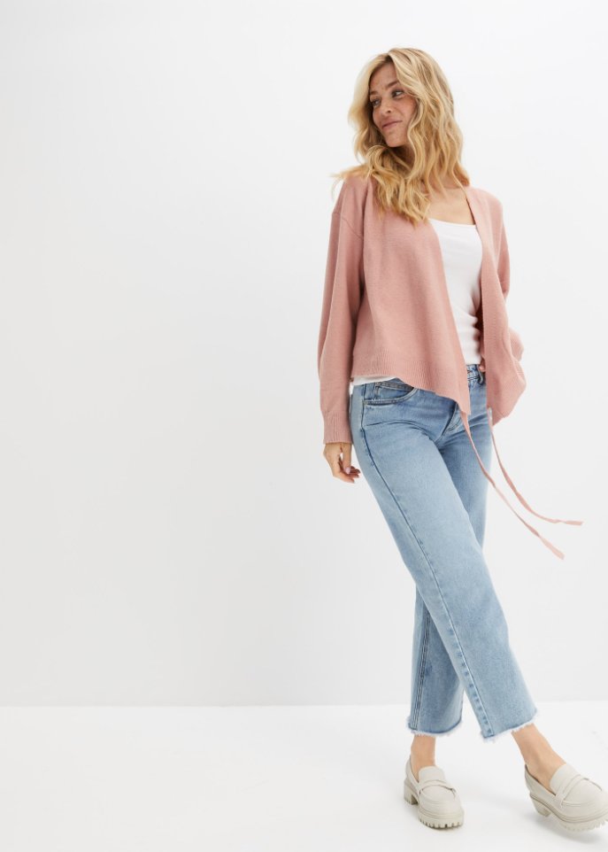 kurze Wickelstrickjacke
