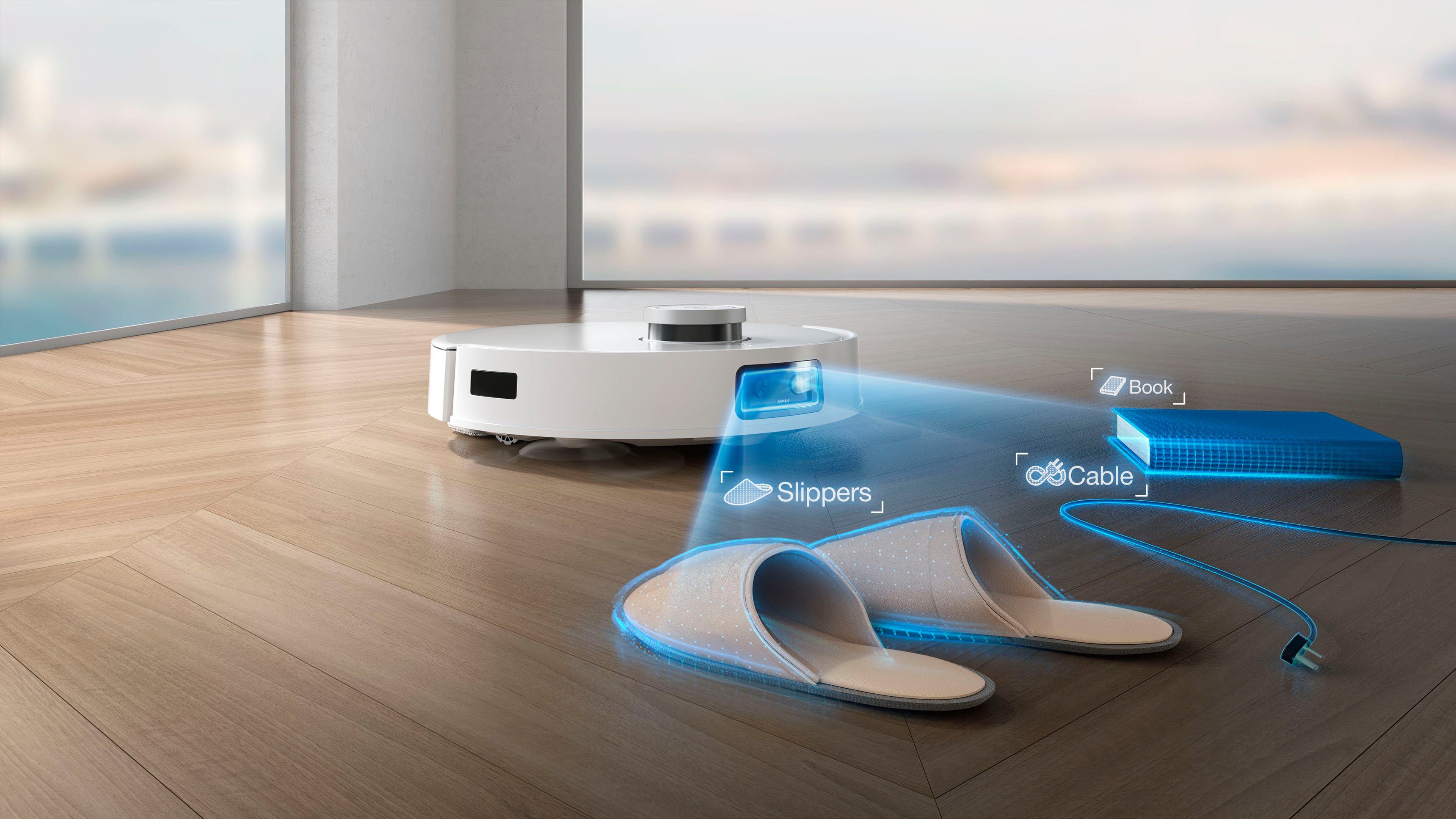 ECOVACS Nass-Trocken-Saugroboter DEEBOT T10, 45 W, 3000PA, DToF-Laser, KI Hinderniserkennung, für alle Fussbodenarten