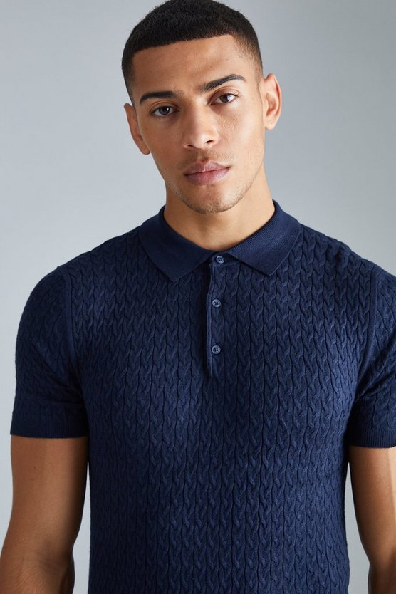 Recyceltes kurzärmliges Muscle-Poloshirt