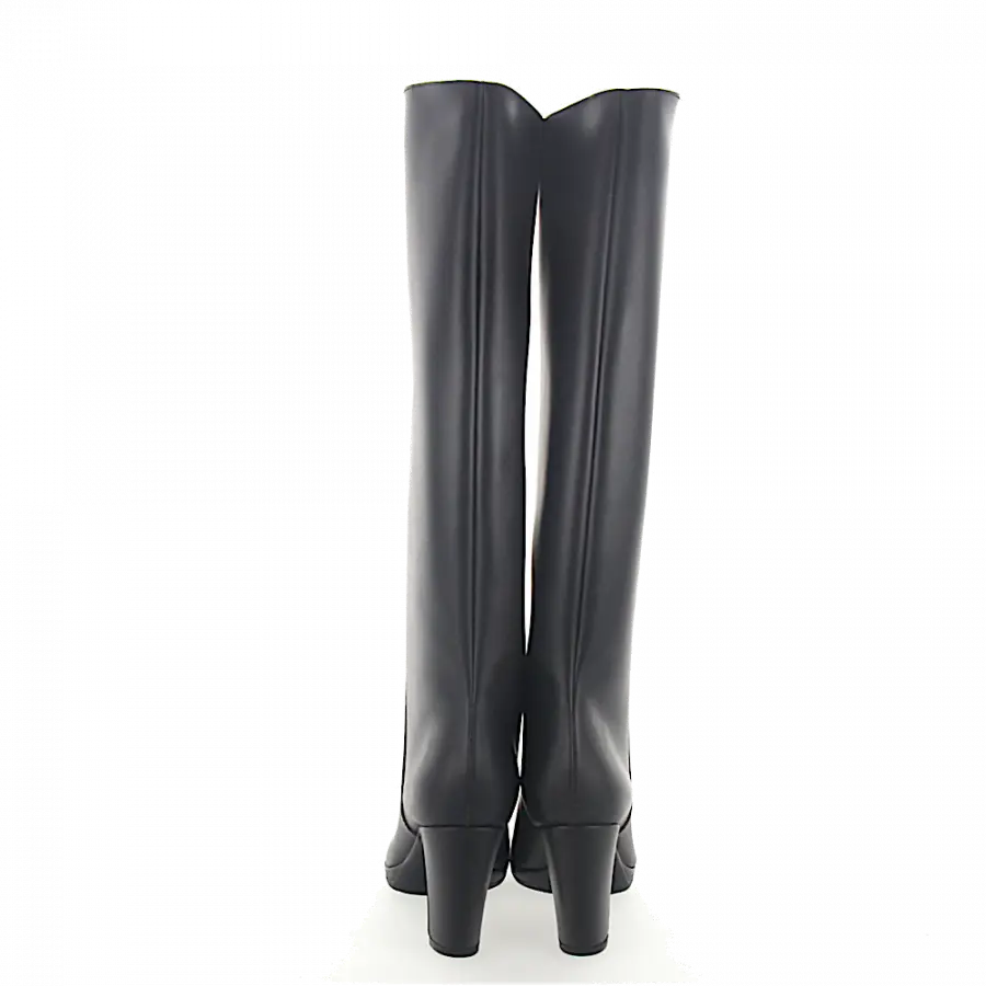 Sergio Rossi - Stiefel Schwarz Glattleder schwarz - schwarz