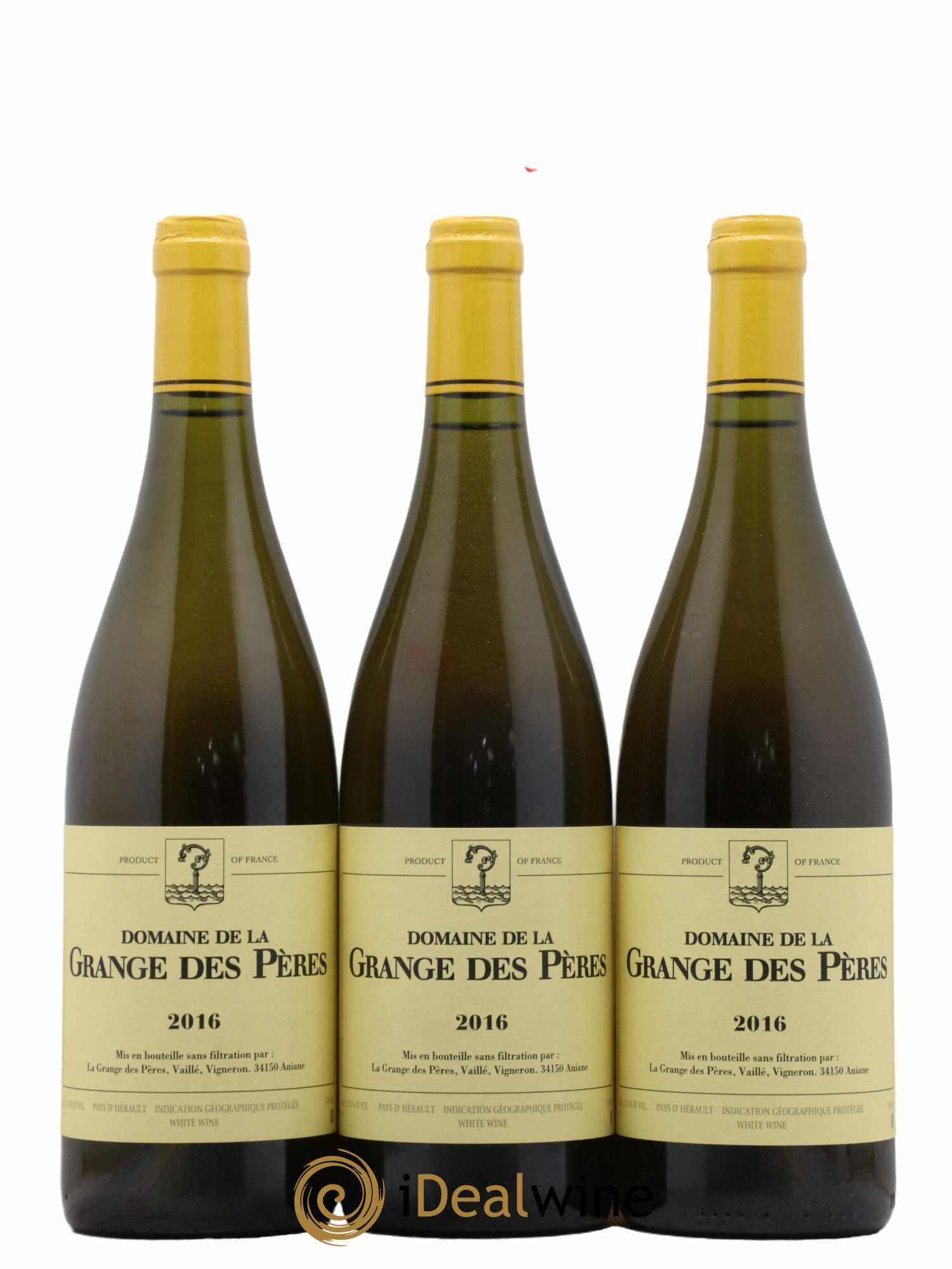 IGP Pays d'Hérault Grange des Pères Laurent Vaillé  2016 - Lot de 3 Bouteilles