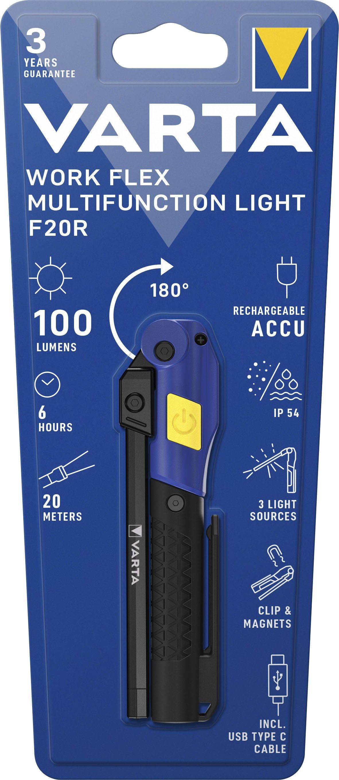 VARTA Taschenlampe Work Flex® Multifunction Light F20R