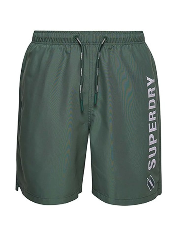 Superdry Badeshorts in Grün günstig kaufen