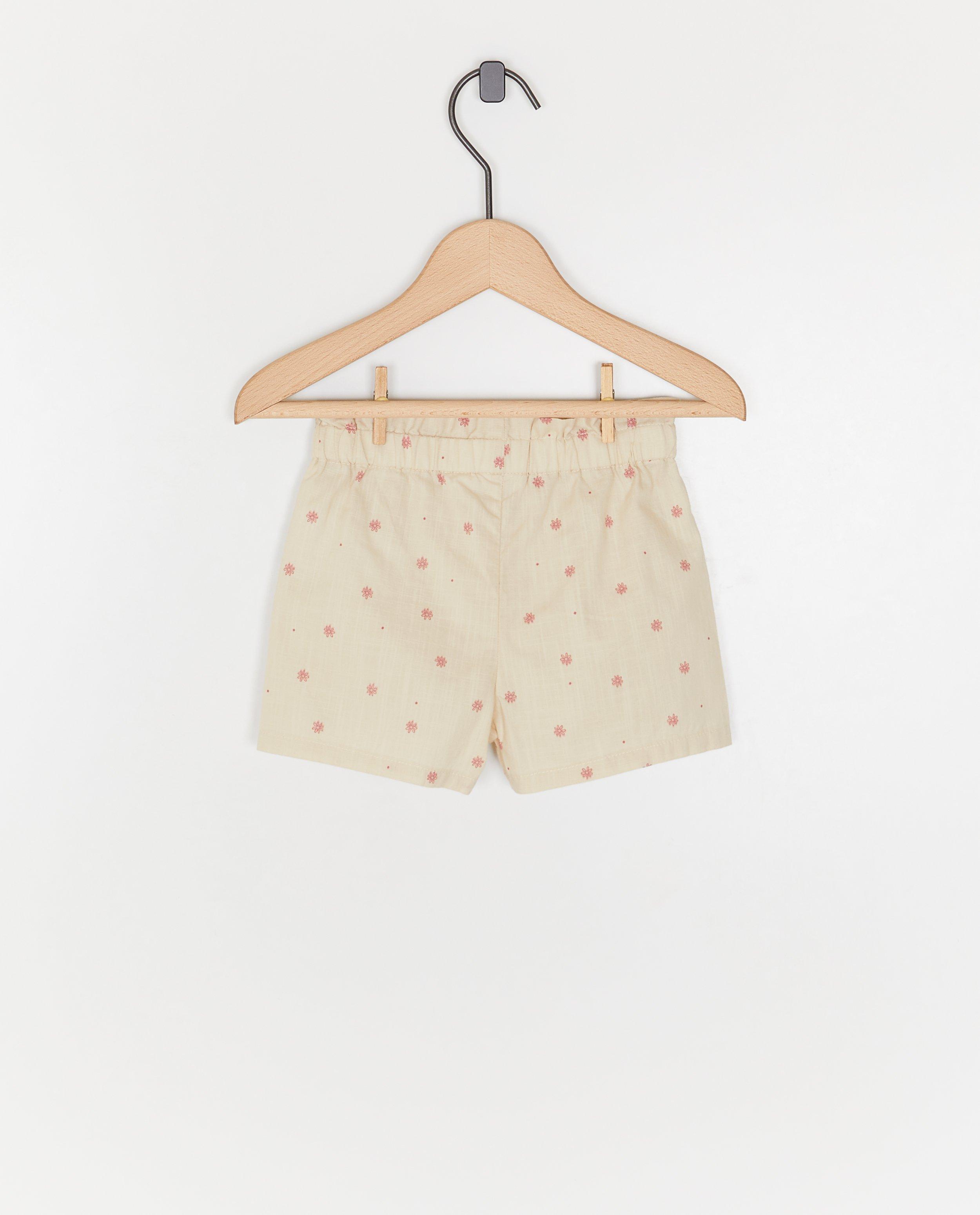 Pantaloni scurți Little Dutch cu imprimeu floral bej