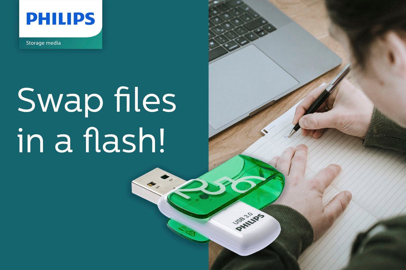 Philips Vivid Edition 256GB USB-Stick (USB 3.0, Lesegeschwindigkeit 100 MB/s)