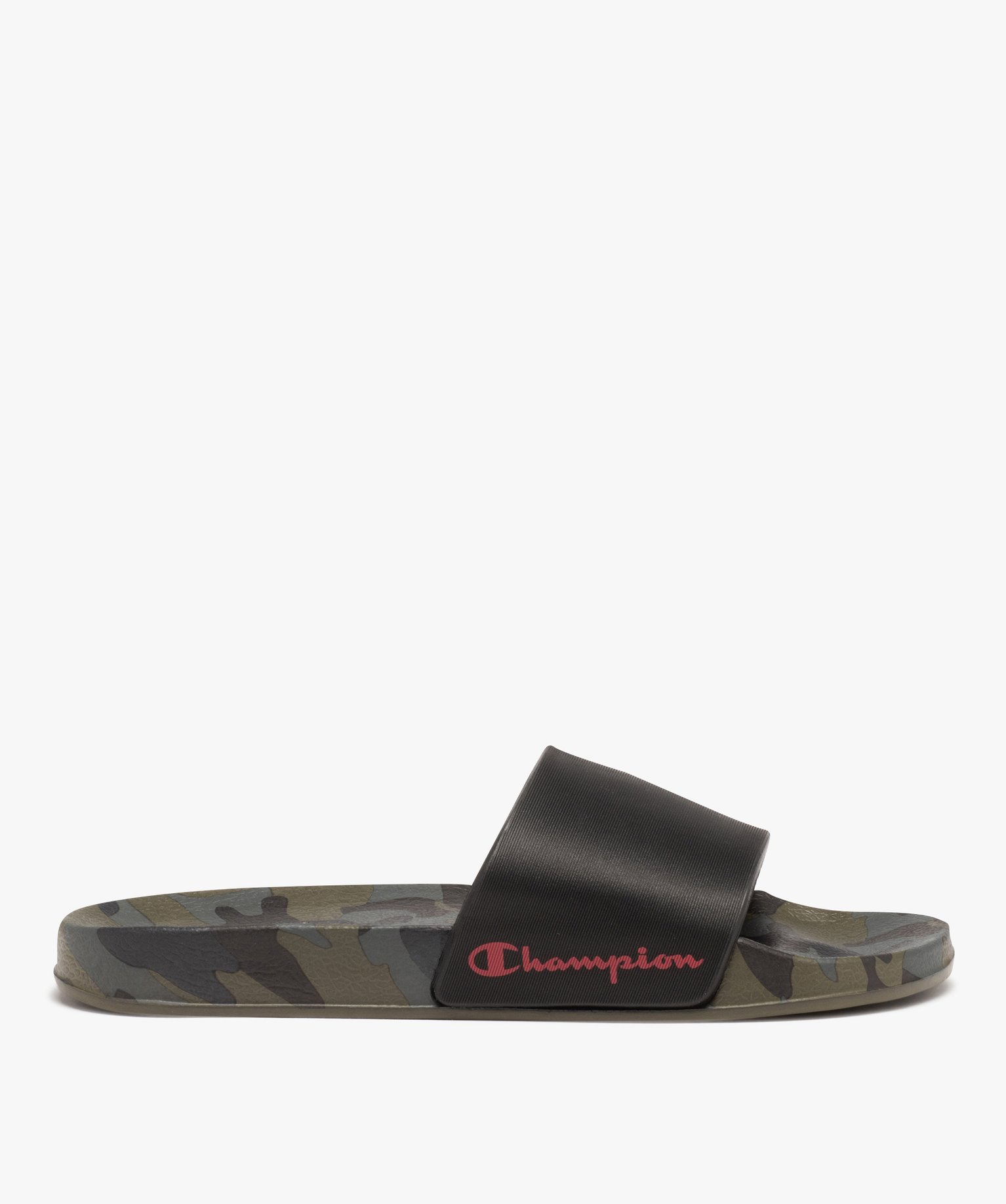 Mules de piscine homme avec bandeau en mousse et semelle imp... kaki | GEMO