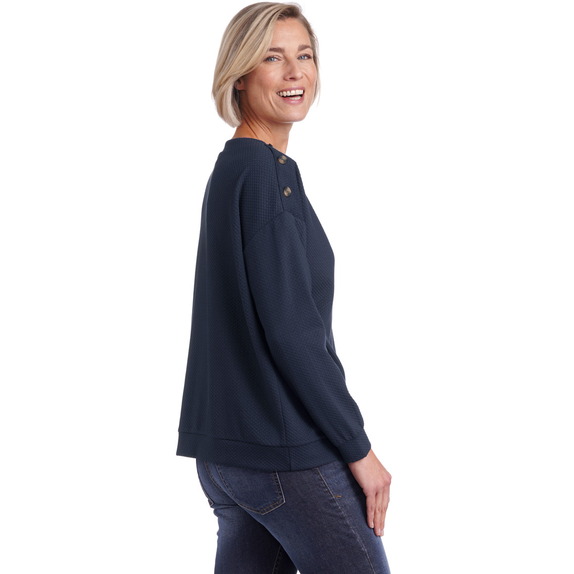 Damen Sweatshirt mit Strukturmuster