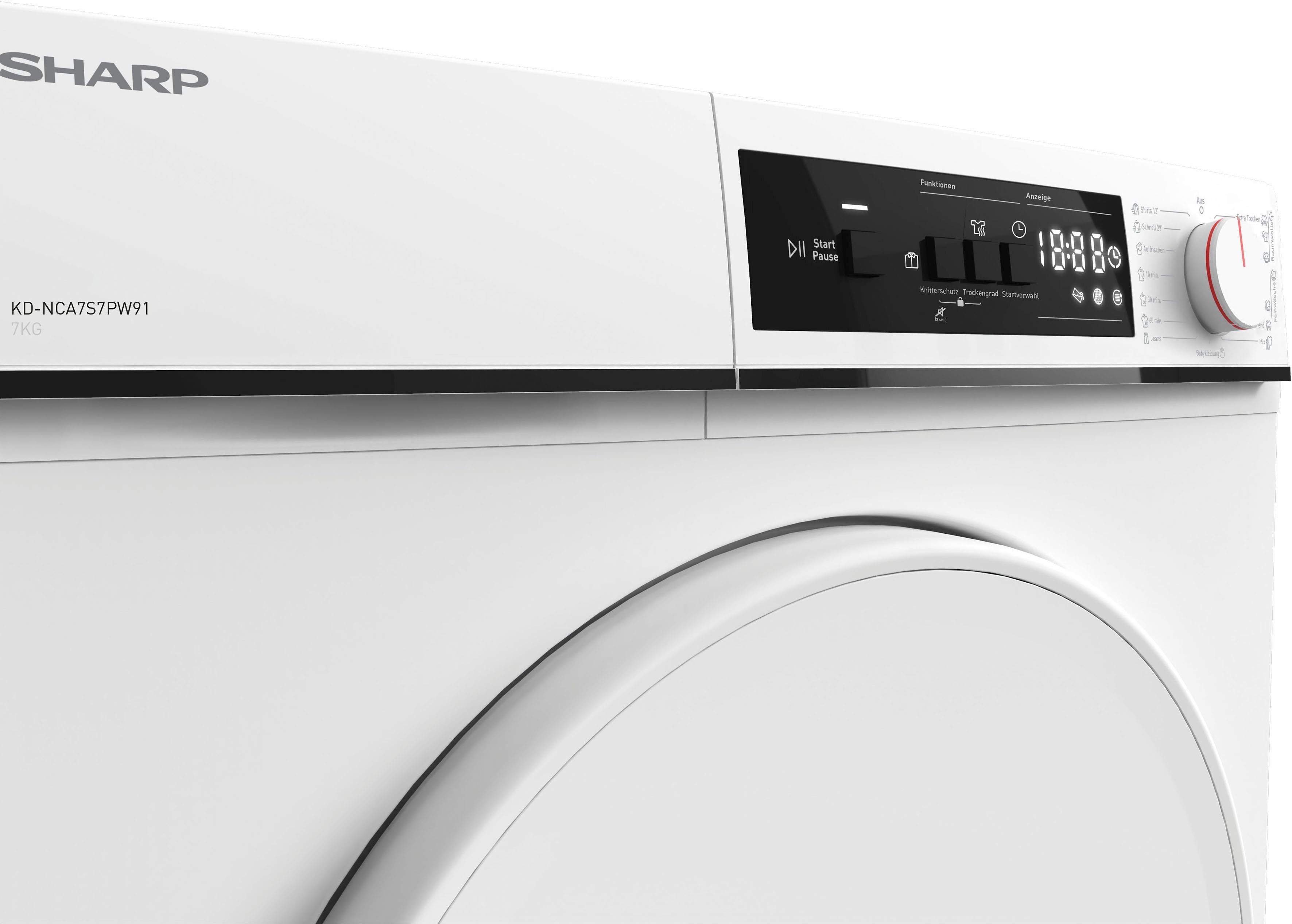 Sharp Kondenstrockner KD-NCA7S7PW91-DE, 7 kg