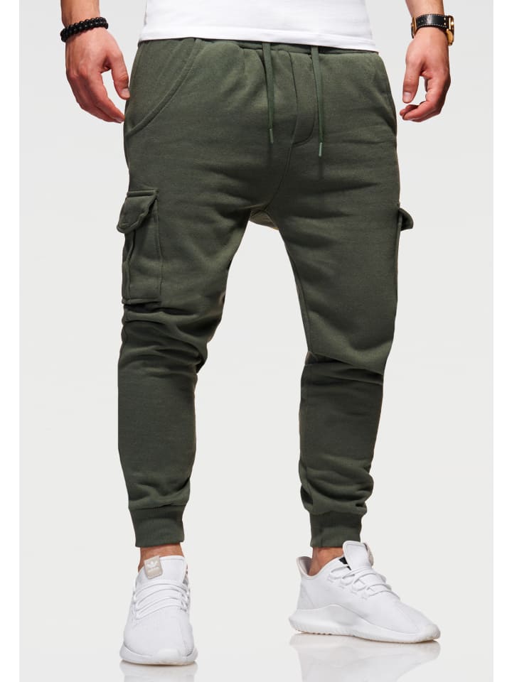 SOULSTAR Jogginghose - MPKANSAS Lange Sporthose Trainingshose mit Cargotaschen in Khaki günstig kaufen