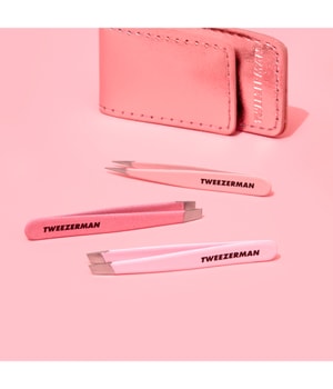 Tweezerman Micro Mini Pinzetten Set 3-tlg. Pink Pinzette-1 Stk