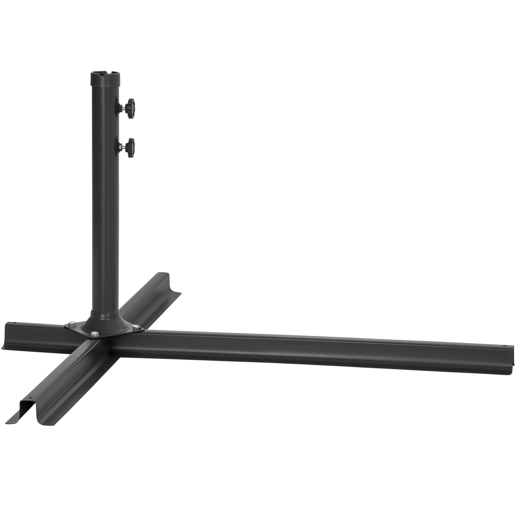 tectake Sonnenschirm Ciccio, Komplettset, inkl. Schirmstände, Fuß und Schutzhülle, Kurbel