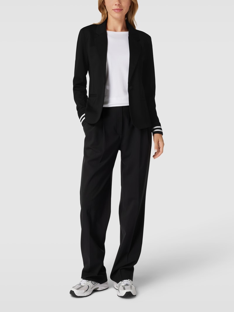 Blazer mit Leistentaschen Modell 'KINNIE' in schwarz